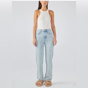 Triarchy V-High rise straigth leg summer light indigo jeans size 29